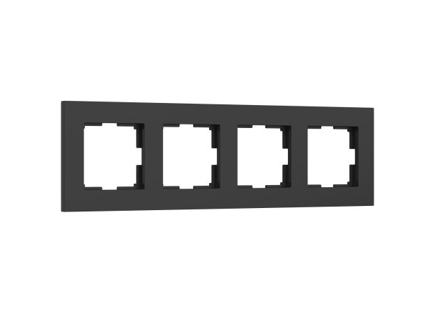 Рамка из поликарбоната на 4 поста Slab черный софт W0042908
