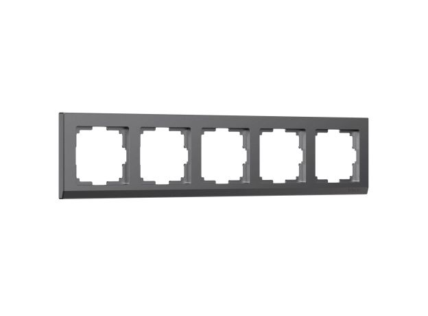 Рамка из поликарбоната на 5 постов Stark графит матовый W0051864