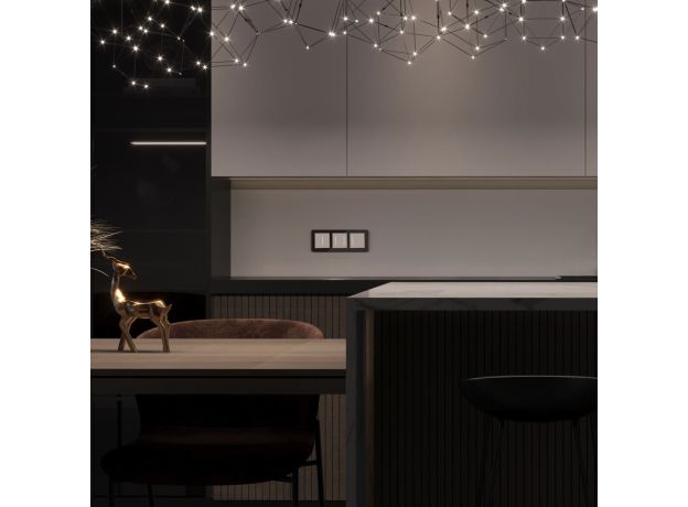 Сенсорный выключатель двухклавишный с подсветкой белый W4522001