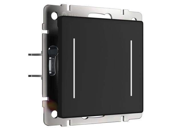 Сенсорный выключатель двухклавишный с подсветкой (черный) W4522008