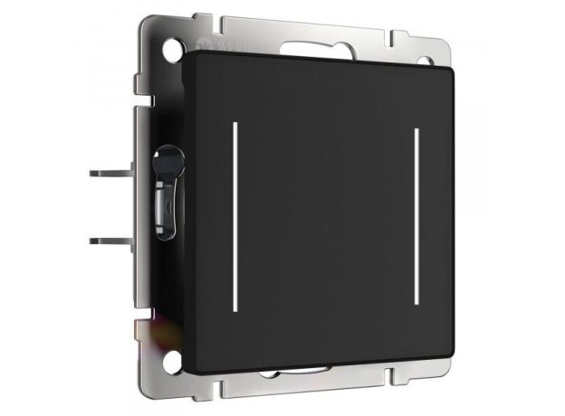 Сенсорный выключатель двухклавишный с подсветкой (черный) W4522008