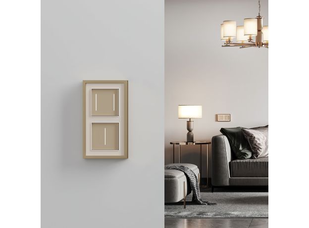 Сенсорный выключатель одноклавишный с подсветкой (шампань) W4512011