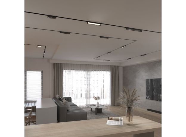 Трековый светильник 12W 4200K Alter чёрный Slim Magnetic 85049/01