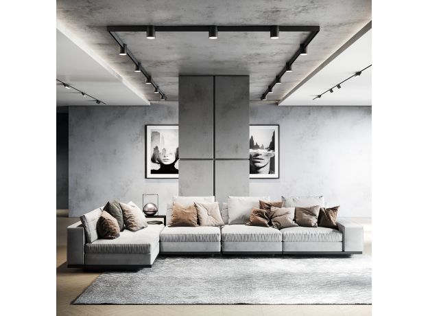 Трековый светильник 12W 4200K Solo чёрный Slim Magnetic 85054/01