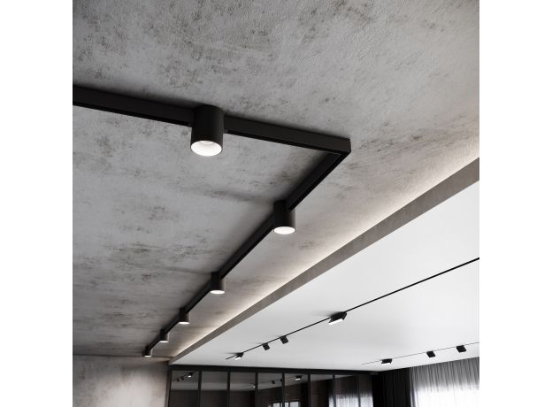 Трековый светильник 12W 4200K Solo чёрный Slim Magnetic 85054/01