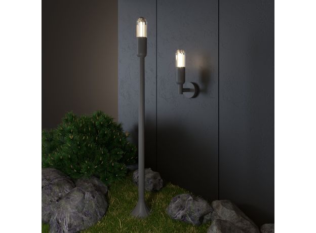 Уличный настенный светильник ISIDA 35165/U серый