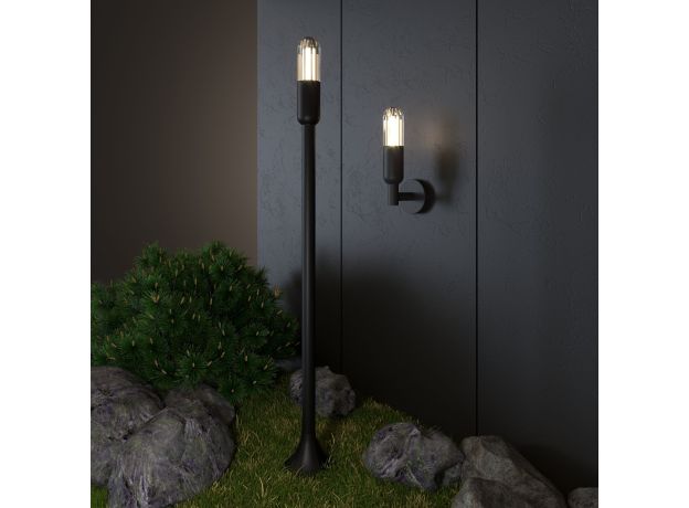 Светильник садово-парковый на столбе 35165/F черный