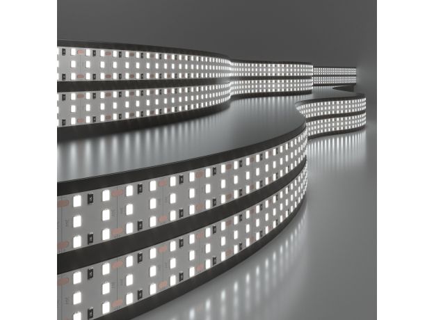 Светодиодная лента 360 LED 26 Вт IP20 трехрядная 6500К холодный белый, 5м 2835 24V 360Led 26W IP20