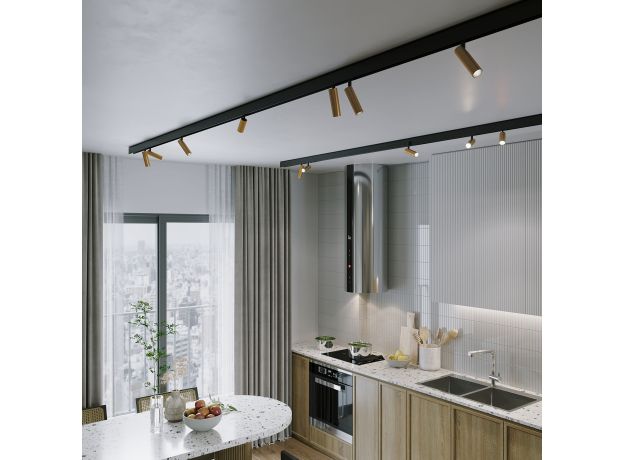 Трековый светильник 14W 4200K Dual латунь Slim Magnetic 85046/01