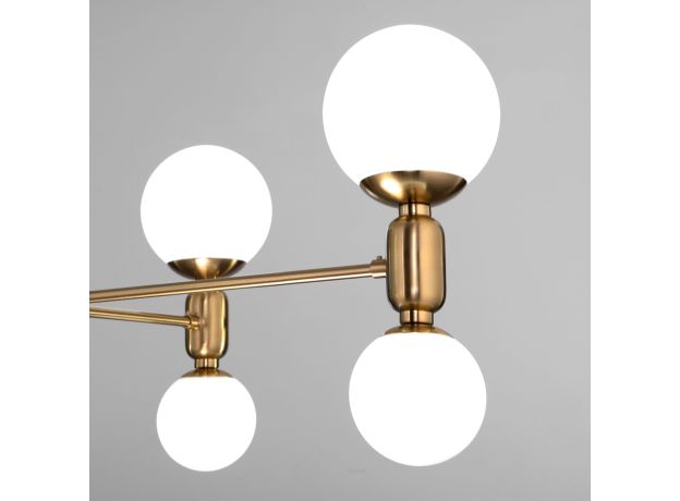 Умная подвесная люстра с плафонами 30182/8 латунь