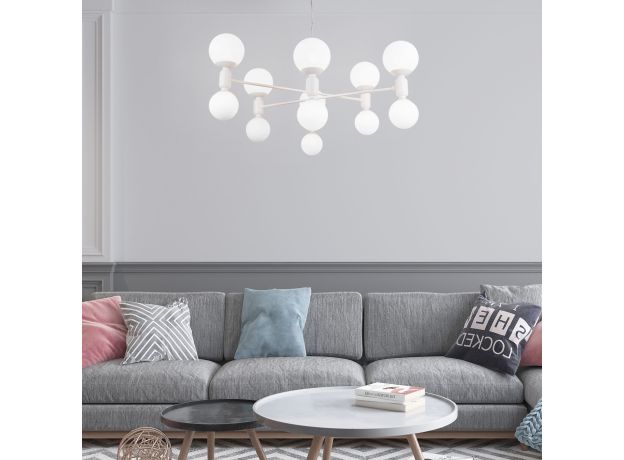 Умная подвесная люстра с плафонами 30182 белый