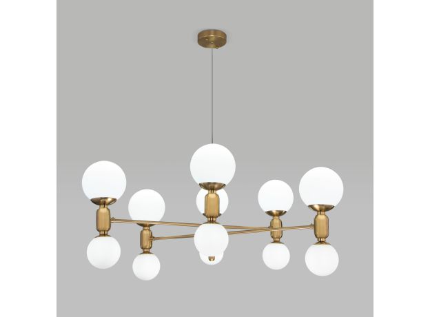 Умная подвесная люстра с плафонами 30182 латунь