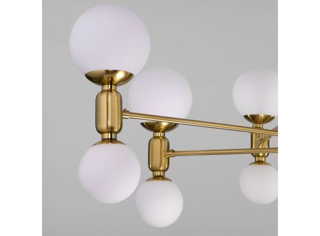 Умная подвесная люстра с плафонами 30182 латунь