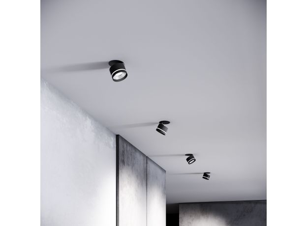 Встраиваемый поворотный светодиодный светильник 8W 4200K чёрный 25035/LED