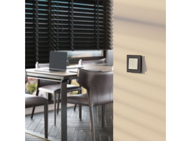 Выключатель двухклавишный с самовозвратом (слоновая кость) W1122403