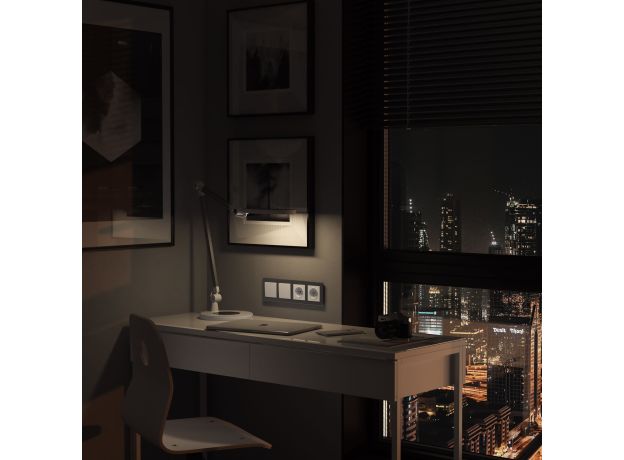 Рамка из акрила на 4 поста Acrylic графит W0042704