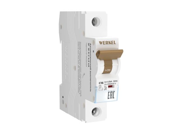 Автоматический выключатель 1P 16 A C 4,5 kА W901P164