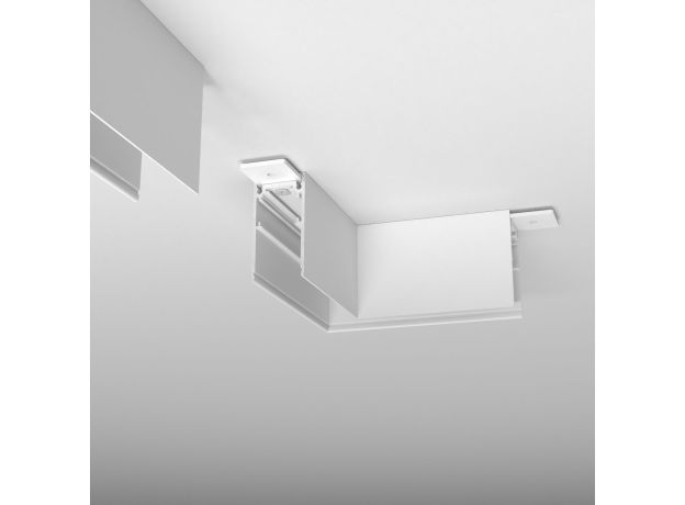 Коннектор угловой для накладного шинопровода белый Slim Magnetic 85090/11