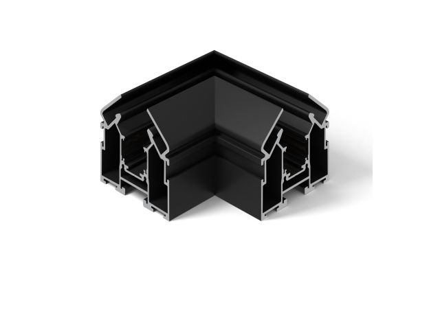 Коннектор угловой внутренний для шинопровода в натяжной потолок черный Slim Magnetic 85124/00