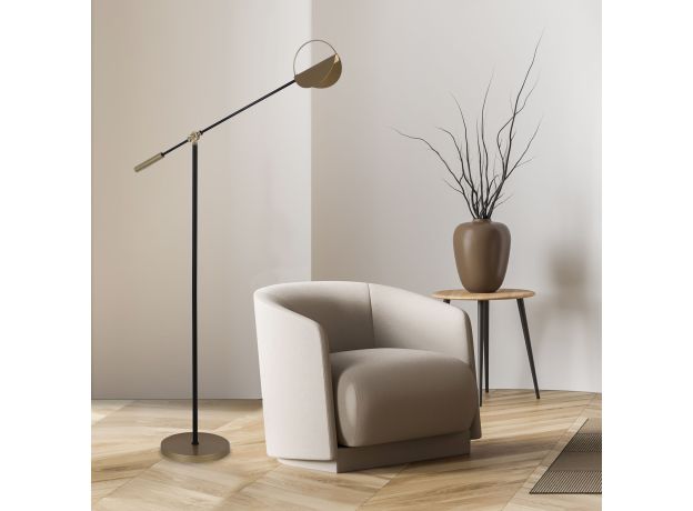 Напольный светильник 01143/1 черный/золото