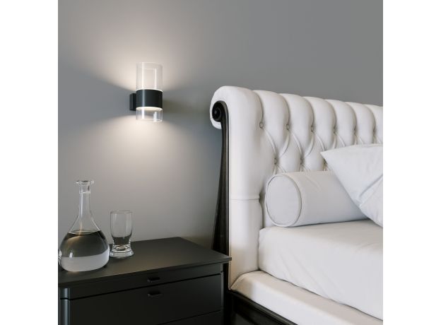 Настенный светильник 40021/1 LED чёрный/прозрачный