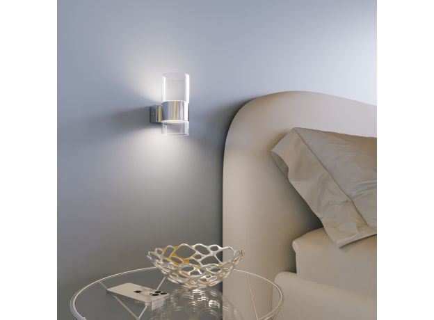 Настенный светильник 40021/1 LED хром/прозрачный