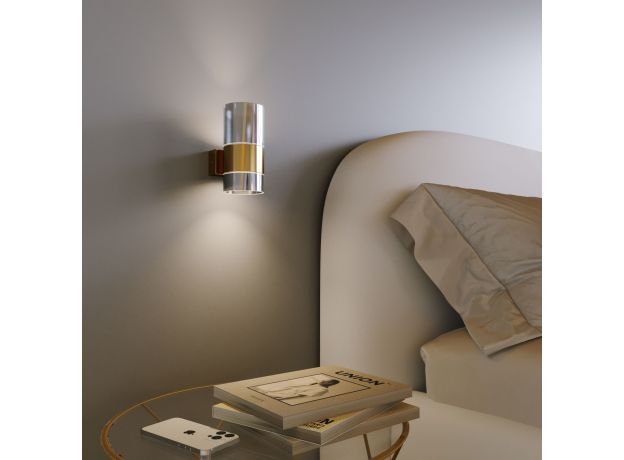 Настенный светильник 40021/1 LED латунь/дымчатый