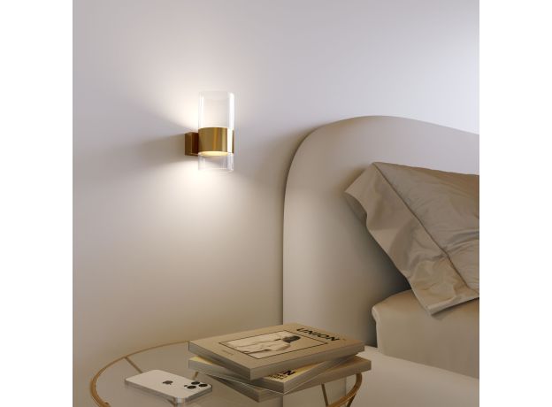 Настенный светильник 40021/1 LED латунь/прозрачный