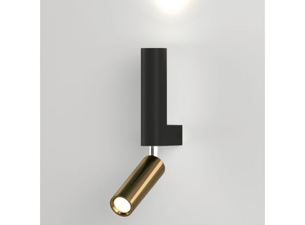 Настенный светодиодный светильник 40020/1 LED черный/латунь
