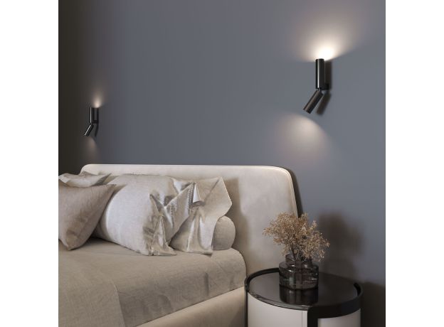 Настенный светодиодный светильник 40020/1 LED черный жемчуг