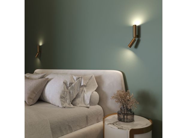 Настенный светодиодный светильник 40020/1 LED латунь