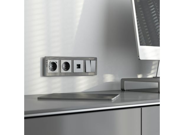 Рамка из акрила на 4 поста Acrylic графит W0042704