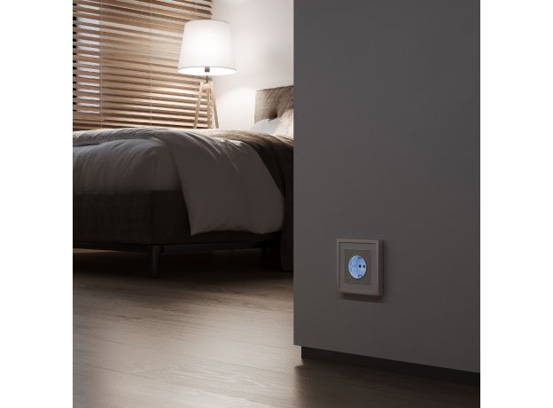 Розетка с подсветкой (айвори матовый) W1171462