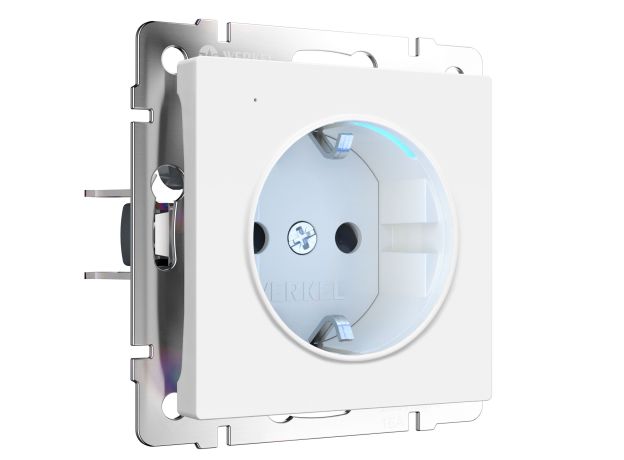 Розетка с подсветкой (белый матовый) W1171461