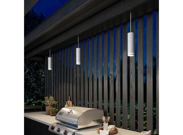 Подвесной светодиодный светильник DLR023 IP54 белый 35084/H белый