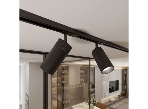 Трековый светодиодный светильник для однофазного шинопровода Riffe чёрный 9 Вт 4200K 85512/01 9W 4200K  чёрный однофазный