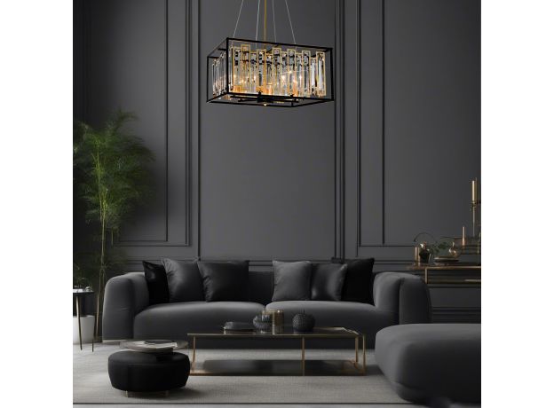 Умная подвесная люстра с хрусталем 377/6 Smart