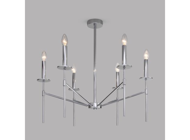 Умная потолочная люстра 60142/6 хром