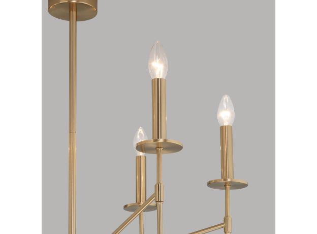 Умная потолочная люстра 60142/6 латунь