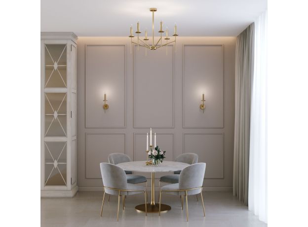 Умная потолочная люстра 60142/6 латунь