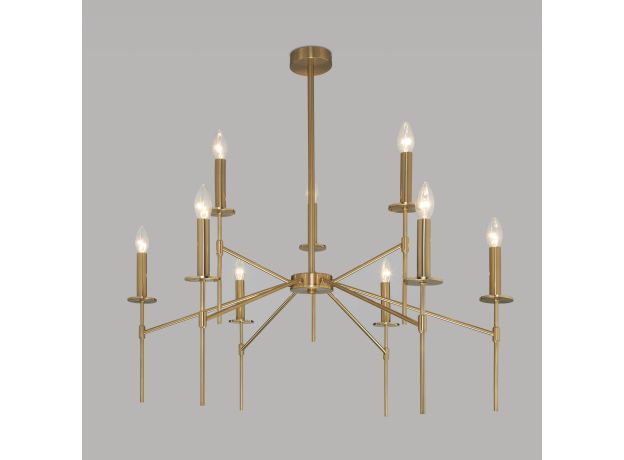 Умная потолочная люстра 60142/9 латунь