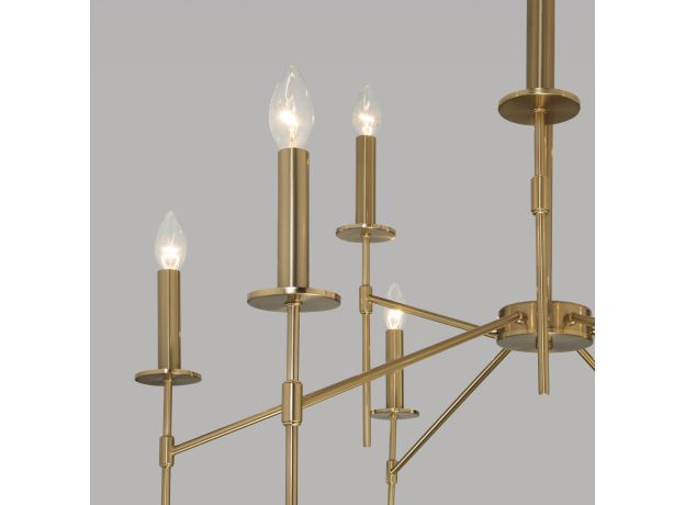 Умная потолочная люстра 60142/9 латунь