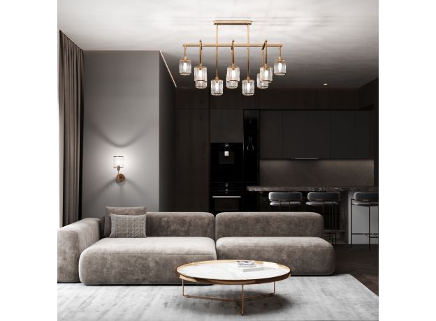 Умная потолочная люстра 60144/10 золото