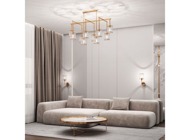 Умная потолочная люстра 60144/10 золото