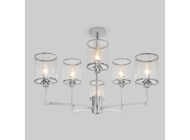 Умная потолочная люстра 60144/6 хром