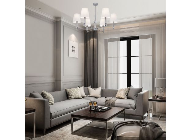 Умная потолочная люстра 60145/6 хром