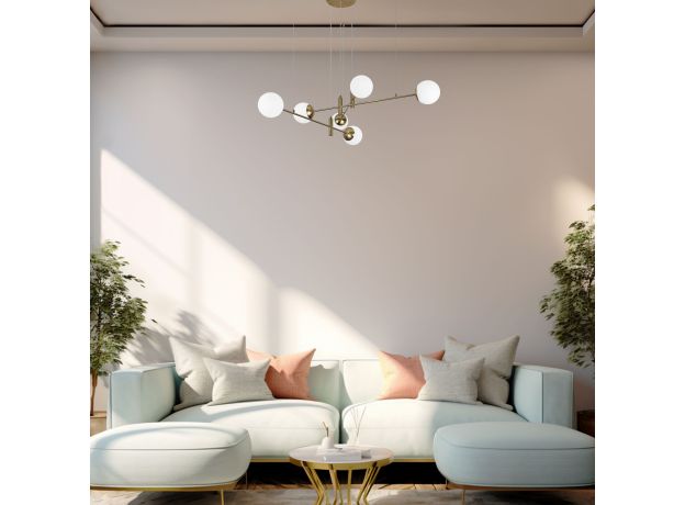 Умный подвесной светильник 70146/6 латунь