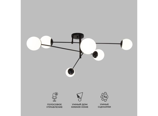 Умный потолочный светильник 30181/6 черный