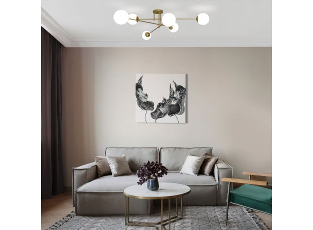 Умный потолочный светильник 30181/6 латунь