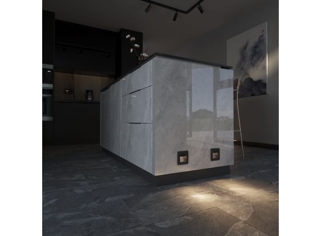 Встраиваемая LED подсветка с датчиком движения и изменяемой цветовой температурой (черный матовый) W1154608